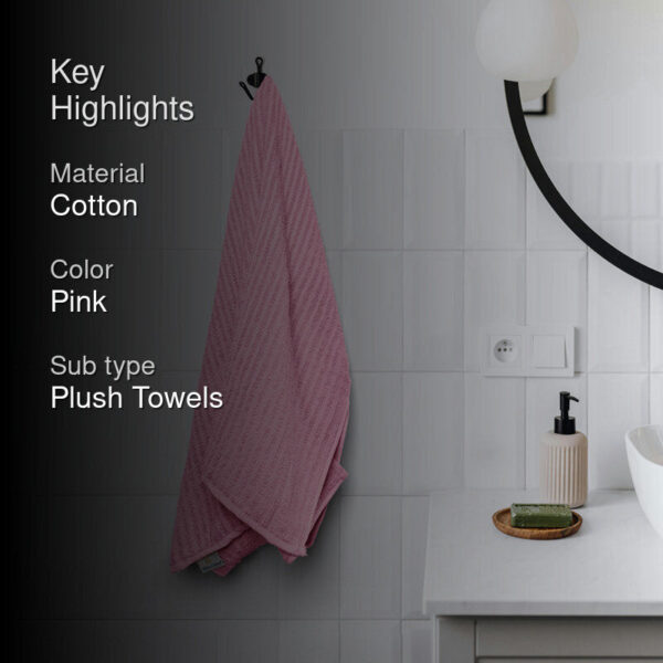 Micro Cotton LuxeDry Striped Bath Towel - Pink