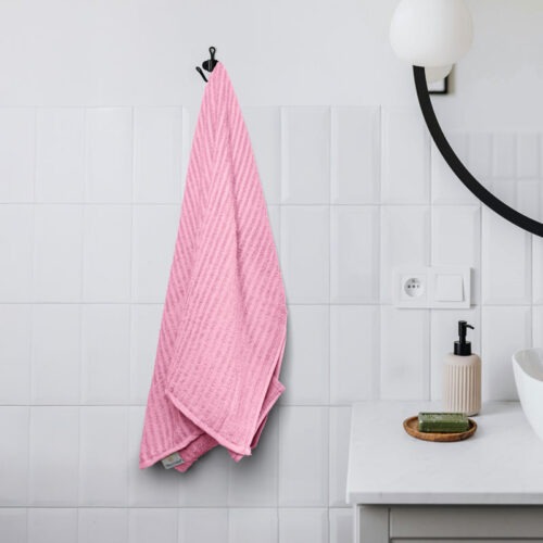 Micro Cotton LuxeDry Striped Bath Towel - Pink