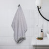 Micro Cotton LuxeDry Striped Comfort Bath Towel - Purple & White