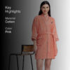 Nautica Cashmere Dreams Cotton Bath Robe - Coral
