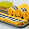 Nautica Dove Down Cotton Hand & Face Towel (Yellow) - Set Of Four