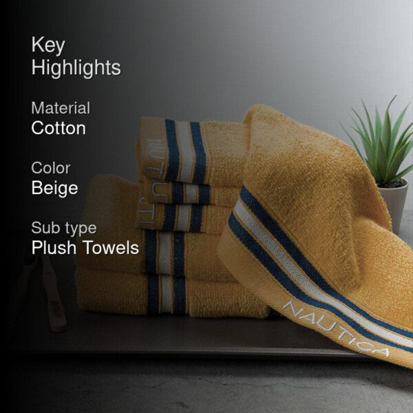Nautica Dove Down Cotton Towel Set (Beige) - Set Of Six