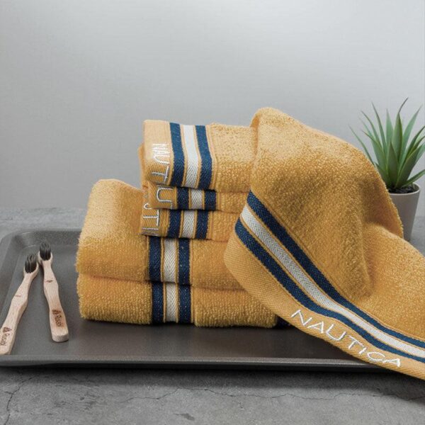Nautica Dove Down Cotton Towel Set (Beige) - Set Of Six