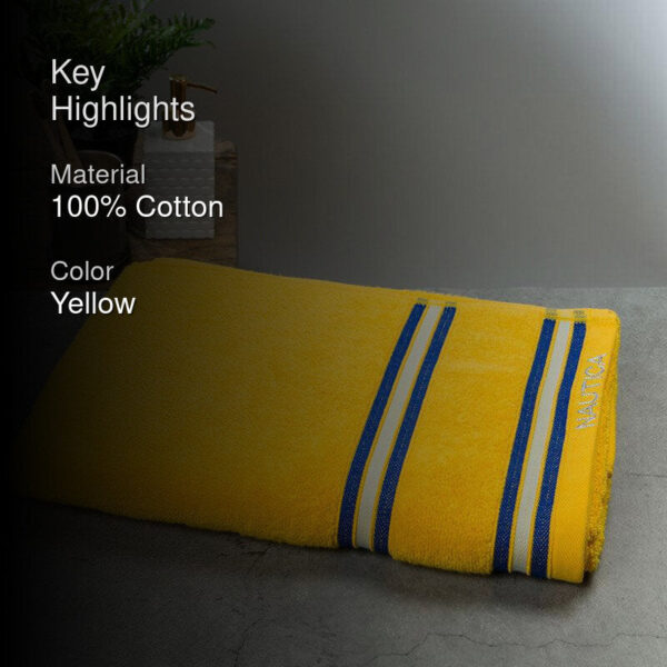 Nautica Dove Dual Down Cotton Bath Towel - Yellow