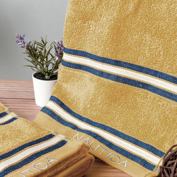 Nautica Dove Dual Down Cotton Hand Towel (Beige) - Set Of Two