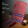 Nautica Dove Dual Down Cotton Hand Towel (Coral) - Set Of Two