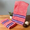 Nautica Dove Dual Down Cotton Hand Towel (Coral) - Set Of Two