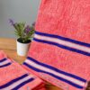 Nautica Dove Dual Down Cotton Hand Towel (Coral) - Set Of Two