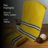 Nautica Dove Dual Down Cotton Hand Towel (Yellow) - Set Of Two
