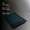 Nautica Feather Embrace Cotton Bath Towel - Teal & Grey