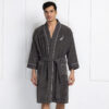 Nautica His & Hers Cashmere Dreams Cotton Bath Robe (Grey & Blue) - Set Of Two