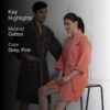 Nautica His & Hers Cashmere Dreams Cotton Bath Robe (Grey & Coral) - Set Of Two