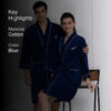 Nautica His & Hers Cashmere Dreams Cotton Bath Robe (Navy Blue) - Set Of Two
