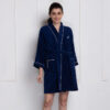 Nautica His & Hers Cashmere Dreams Cotton Bath Robe (Navy Blue) - Set Of Two