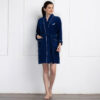 Nautica His & Hers Cashmere Dreams Cotton Bath Robe (NavyBlue & Coral) - Set Of Two
