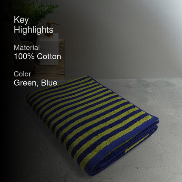 Nautica Imperial Soft Cotton Bath Towel - Green & Blue