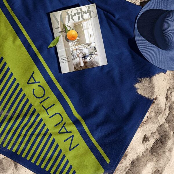 Nautica Imperial Soft Cotton Bath Towel - Green & Blue