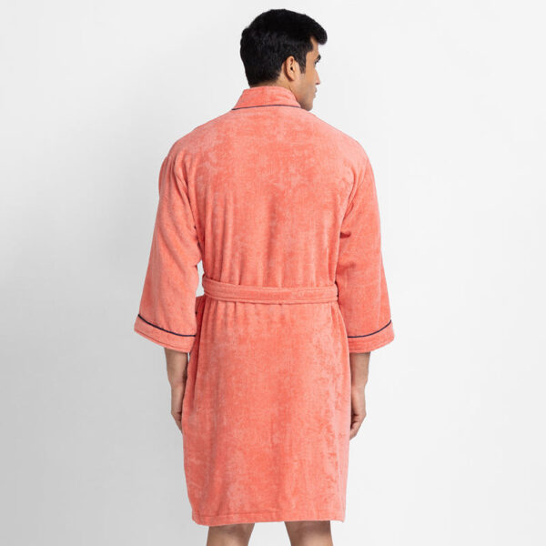 Nautica Men's Cashmere Dream Cotton Bath Robe - Coral
