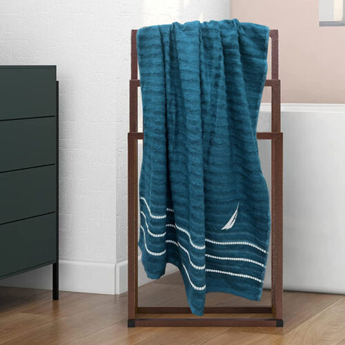 Nautica Oasis Stripe Bath Towel - Blue