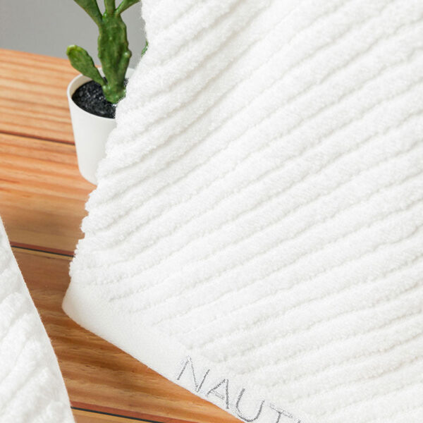 Nautica Riviera Soft Cotton Bath Towel (White) - Set Of Two