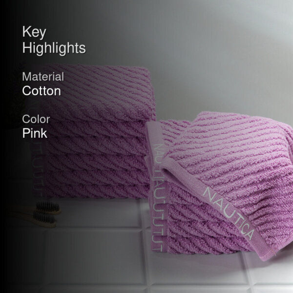 Nautica Riviera Soft Cotton Face Towel (Lilac) - Set Of Twelve