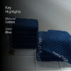 Nautica Riviera Soft Cotton Face Towel (Navy Blue) - Set Of Twelve