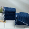 Nautica Riviera Soft Cotton Face Towel (Navy Blue) - Set Of Twelve