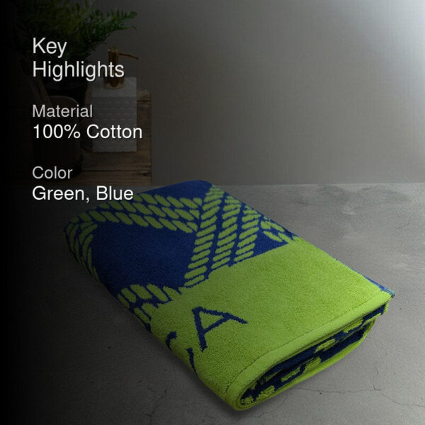 Nautica Serene Wave Cotton Bath Towel - Green & Blue