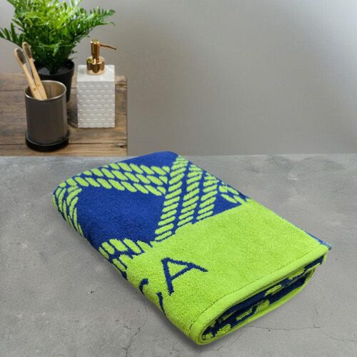 Nautica Serene Wave Cotton Bath Towel - Green & Blue