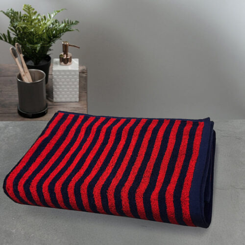 Nautica Voyage Bath Towel - Red, Navy