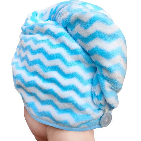 Neriah High Absorbent Hair Towel (Blue) - Set Of Two