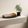 Ninon Dipdye Textured Waffle Hand Towel (Beige & Yellow Ochre) - Set Of Two