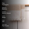 Prittle Pat Bamboo Bath Towel - Beige