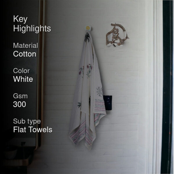 Riera Floral Waffle Bath Towel