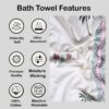 Riera Floral Waffle Bath Towel