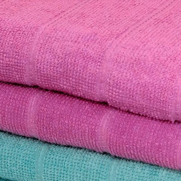 Sarda Bath Towel (Purple & Light Blue) - Set Of Two