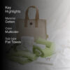Soft Green Towel Set & Tote Bag - Seven Piece Set