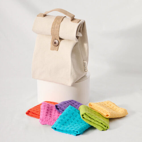 Vibgyor Hues Towel Set & Lunch Bag - Seven Piece Set