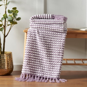 Catherine Lansfield Stab Stitch Throw 125cm x 150cm