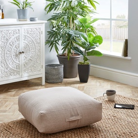 Slub Oatmeal Floor Cushion