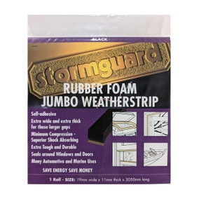 Stormguard Jumbo Rubber Foam Weather Strip